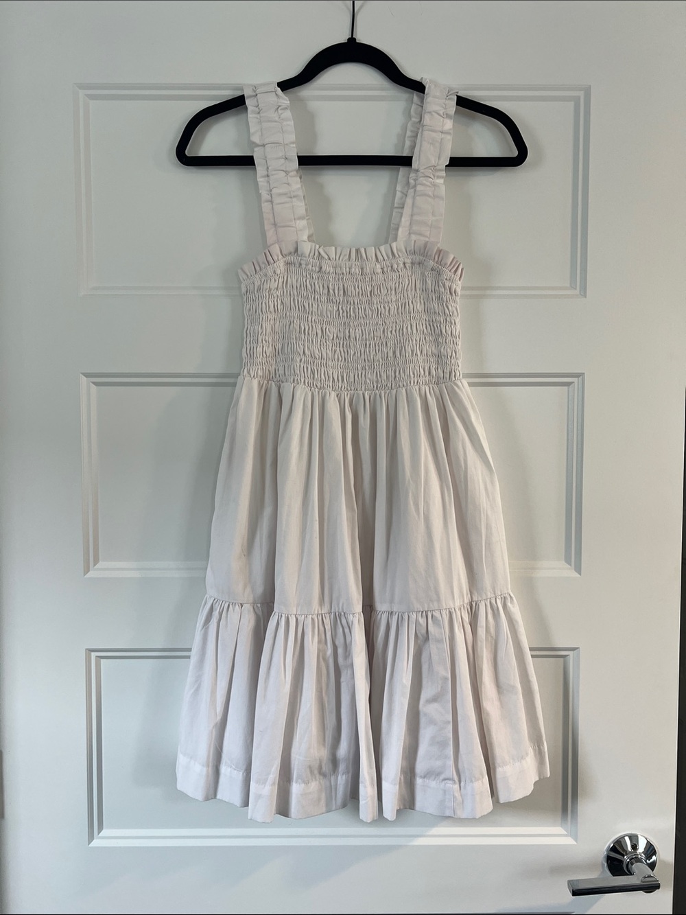 Abercrombie & Fitch White Smocked Bodice Mini Dress